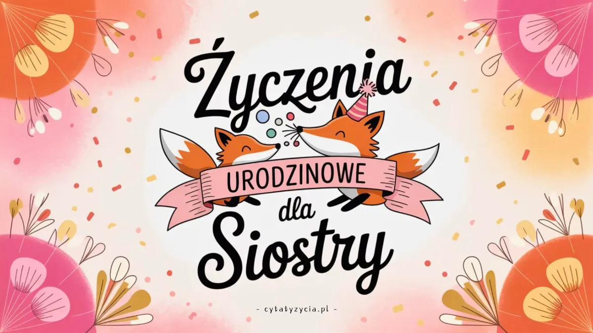 Zyczenia Urodzinowe dla Siostry wzrusza i zostana w pamieci!