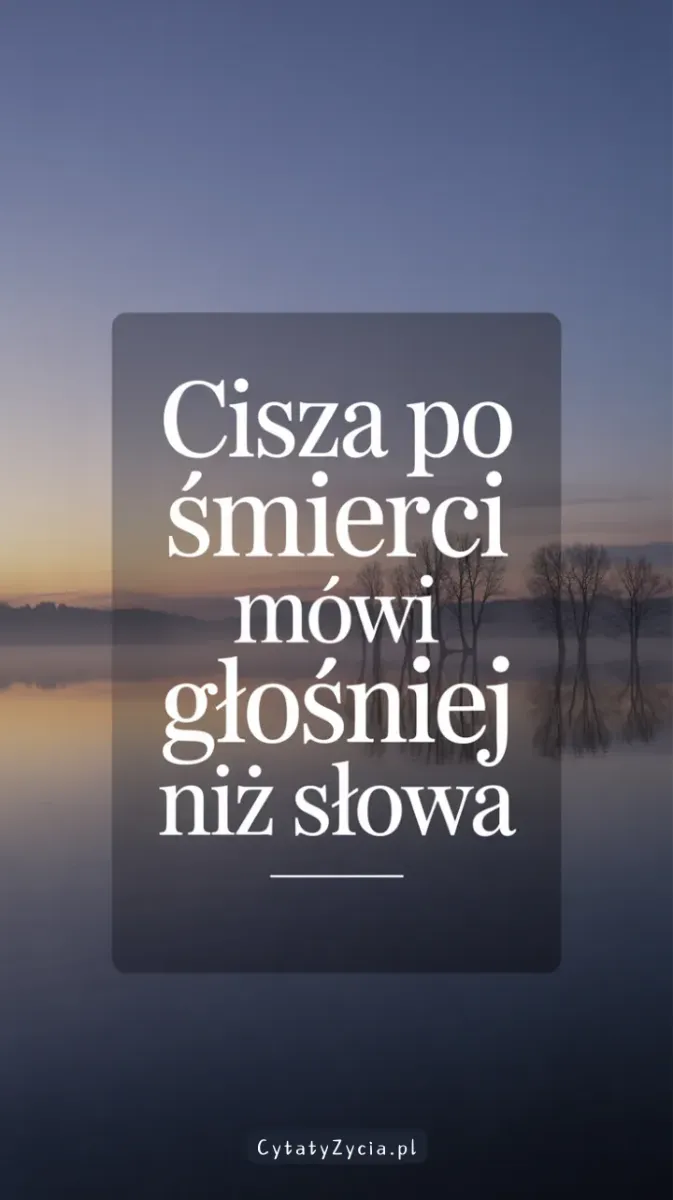„Spokój wynikający z akceptacji śmiertelności”
