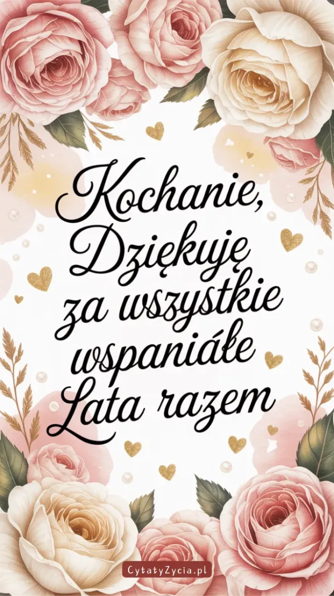 Romantyczna wiadomość napisana na kwiatowym tle.