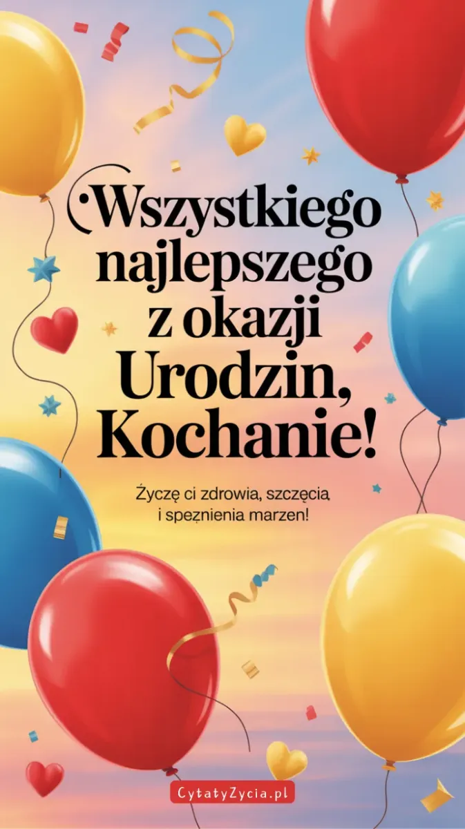 Radosne życzenia urodzinowe dla męża