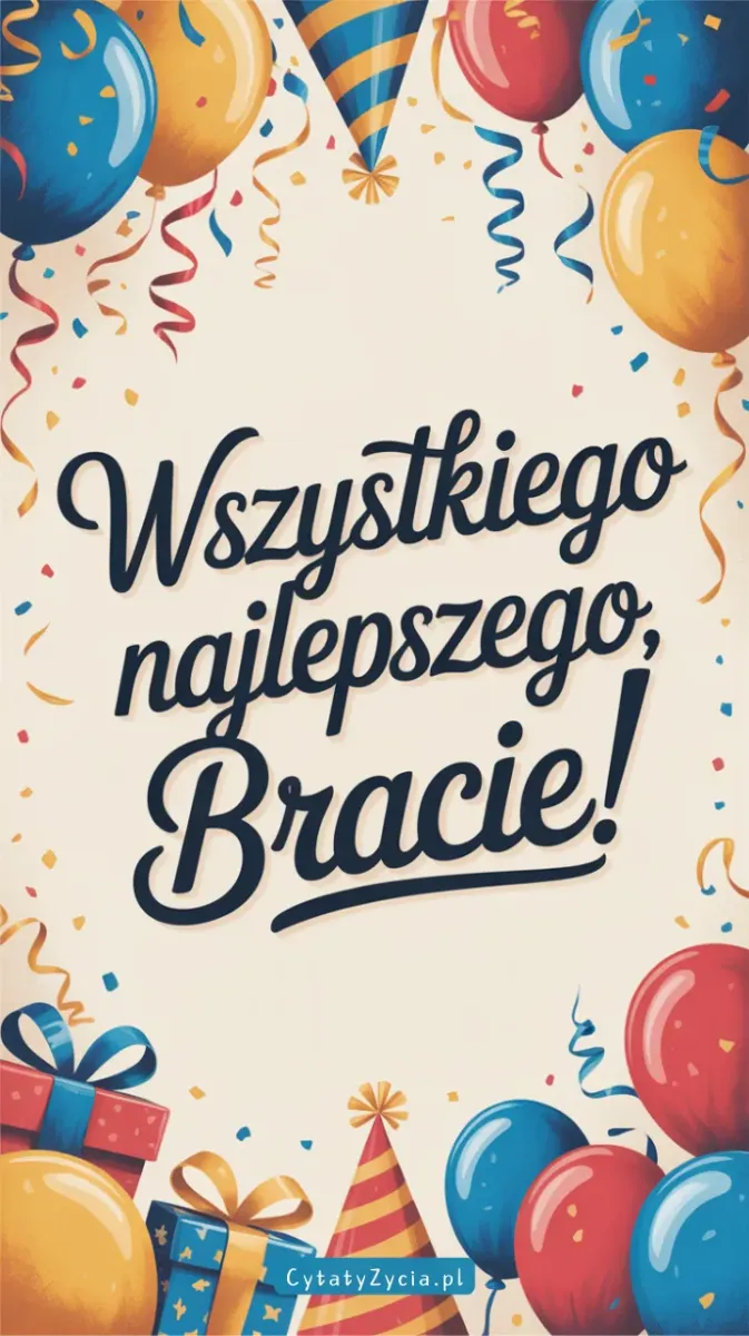 Kreatywna tablica z życzeniami dla brata